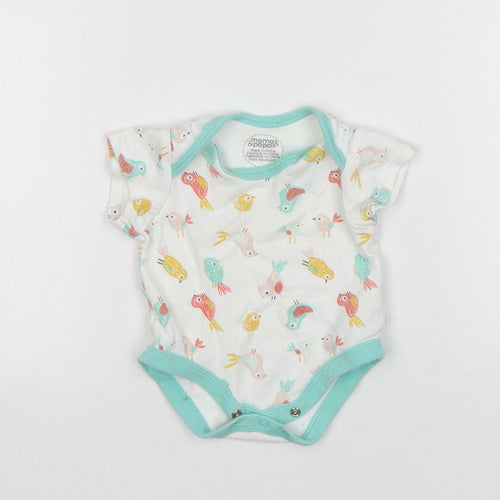 mamas & papas Baby Multicoloured Animal Print Cotton Leotard One-Piece Size Newborn