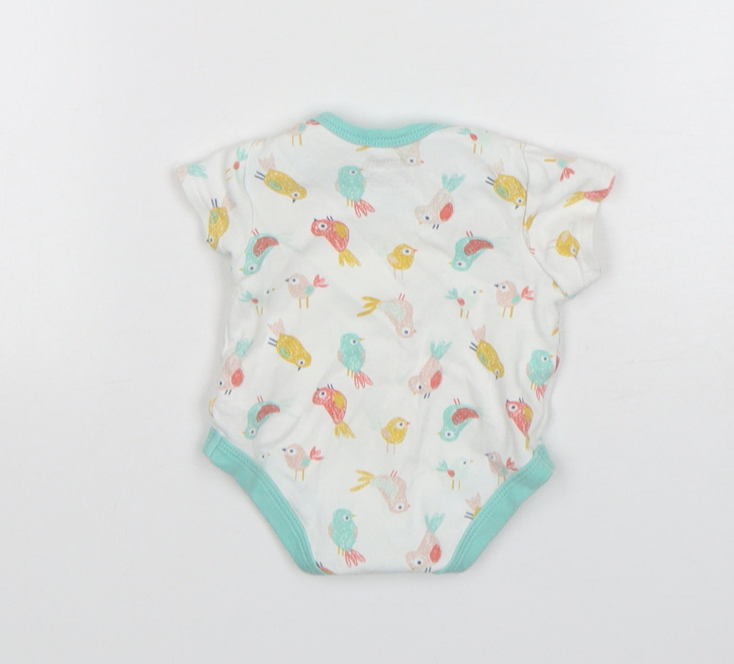 mamas & papas Baby Multicoloured Animal Print Cotton Leotard One-Piece Size Newborn