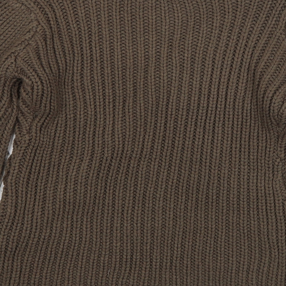 Papaya Womens Green Roll Neck  Acrylic Pullover Jumper Size 10