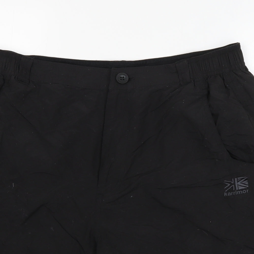 Karrimor Mens Black  Nylon Sweat Shorts Size L L9 in Regular Zip