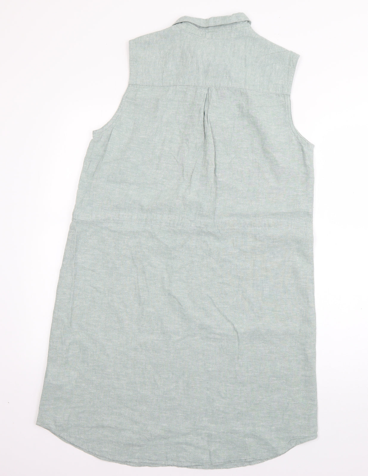 ESMARA Womens Green  Linen Shirt Dress  Size 16  Collared Pullover