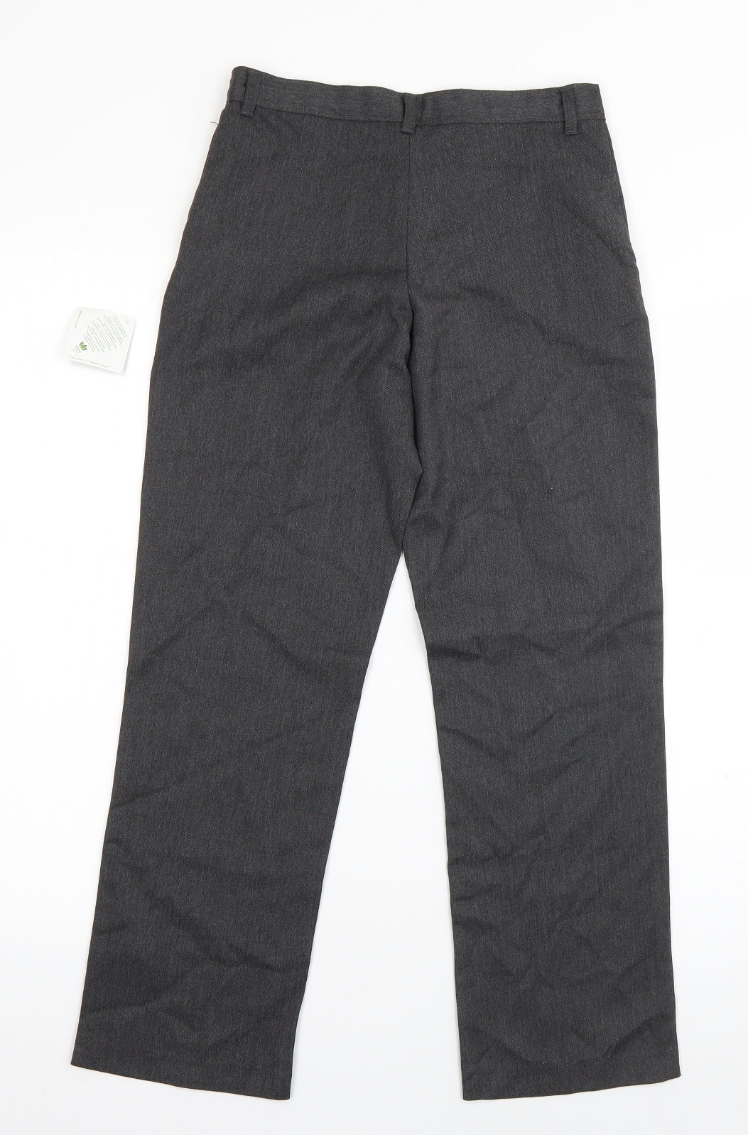 George Boys Grey  Polyester Dress Pants Trousers Size 9-10 Years  Regular Zip