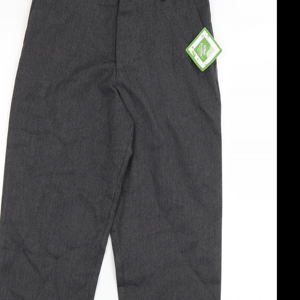 George Boys Grey  Polyester Dress Pants Trousers Size 9-10 Years  Regular Zip