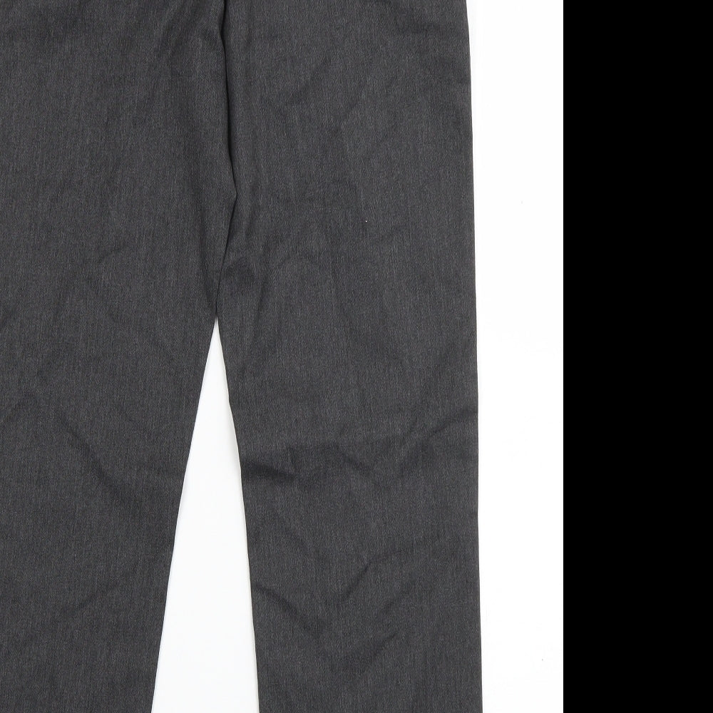 George Boys Grey  Polyester Dress Pants Trousers Size 9-10 Years  Regular Zip