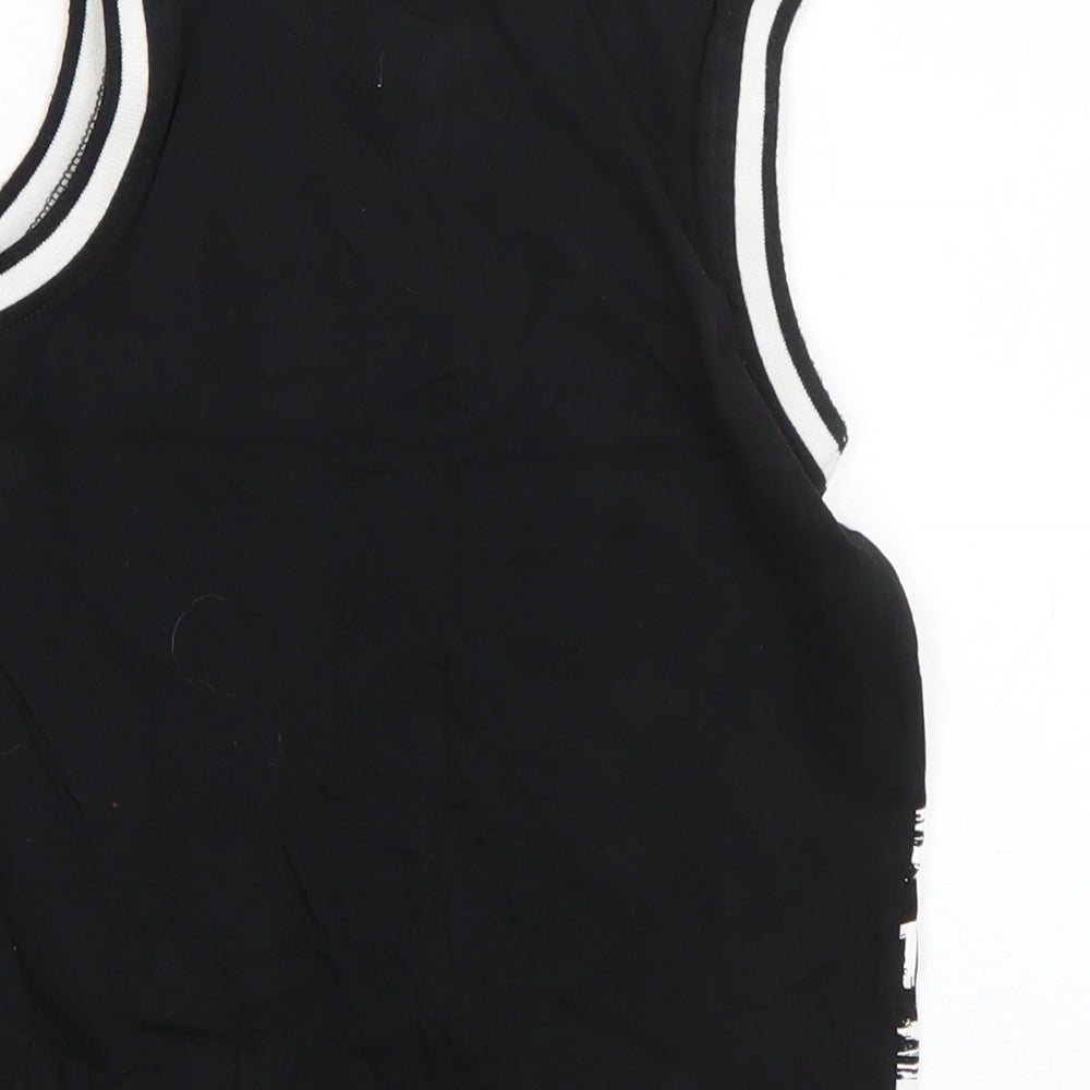 George Boys Black  Cotton Basic T-Shirt Size 4-5 Years Round Neck Pullover - State of Mind NYC
