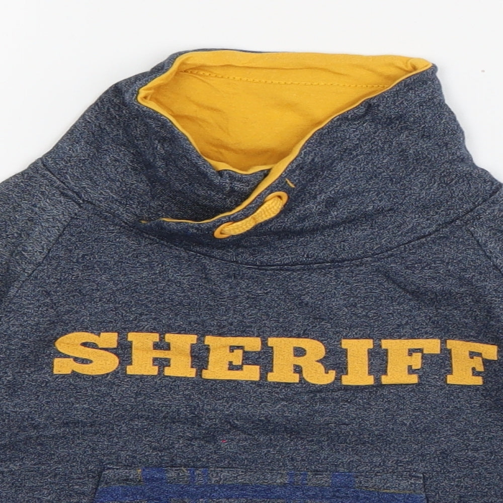 PEP & CO Boys Blue  Cotton Pullover Sweatshirt Size 4-5 Years  Pullover - Sheriff