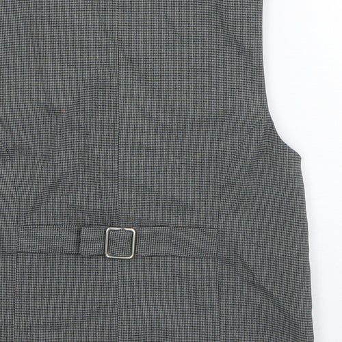 Monsoon Boys Grey Houndstooth  Jacket Waistcoat Size 4-5 Years  Button