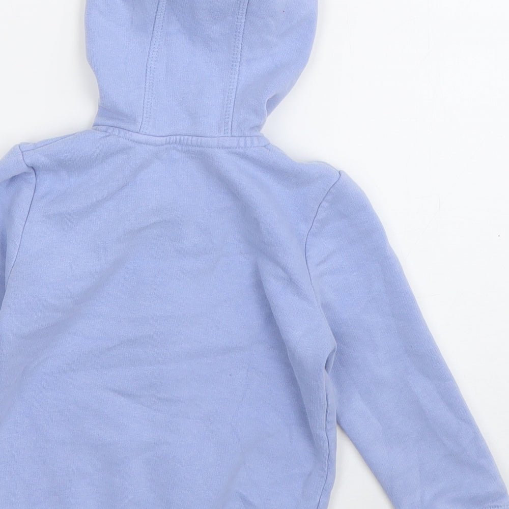 George Girls Blue  Polyester Full Zip Hoodie Size 2-3 Years  Zip