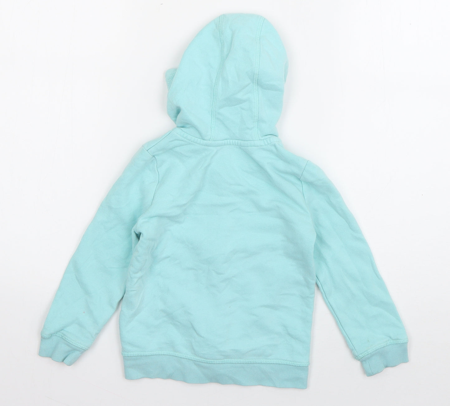 George Girls Blue  Cotton Full Zip Hoodie Size 2-3 Years  Zip - Love Heart