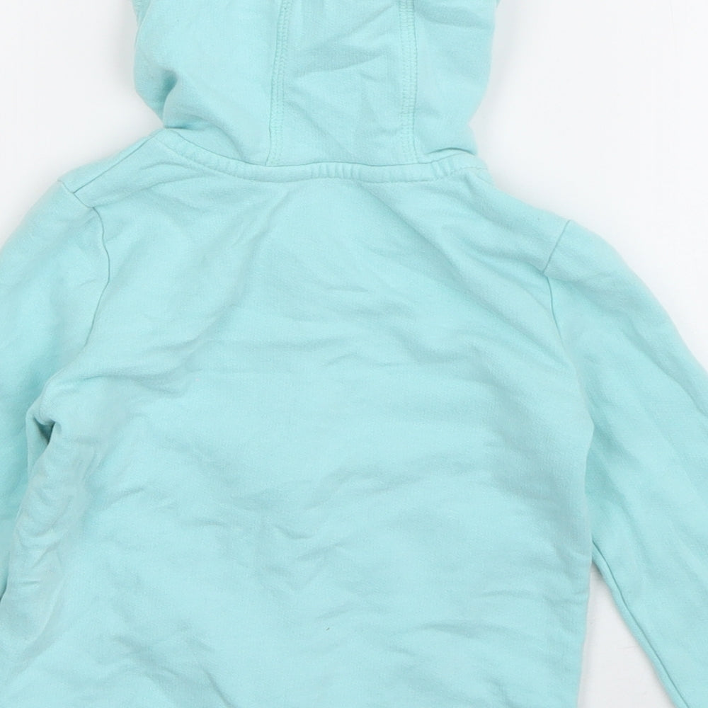 George Girls Blue  Cotton Full Zip Hoodie Size 2-3 Years  Zip - Love Heart