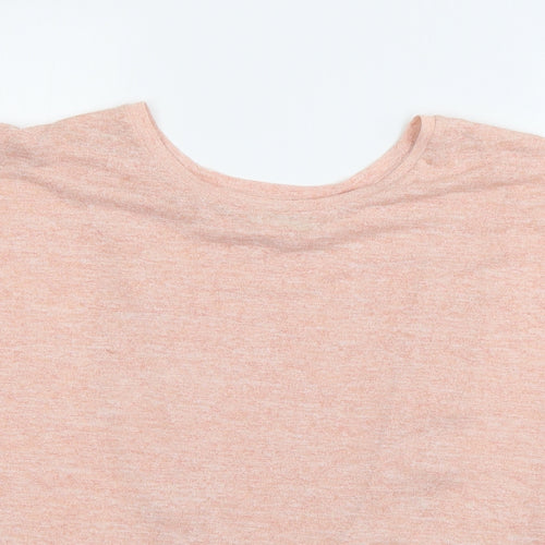Papaya Womens Orange  Viscose Basic T-Shirt Size 8 Boat Neck
