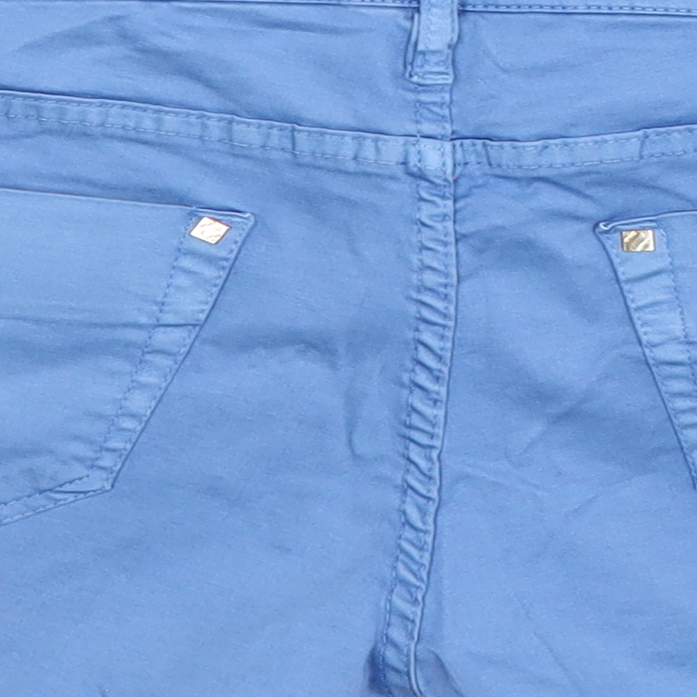 G.Sil Womens Blue  Cotton Hot Pants Shorts Size 30 in  Regular Button