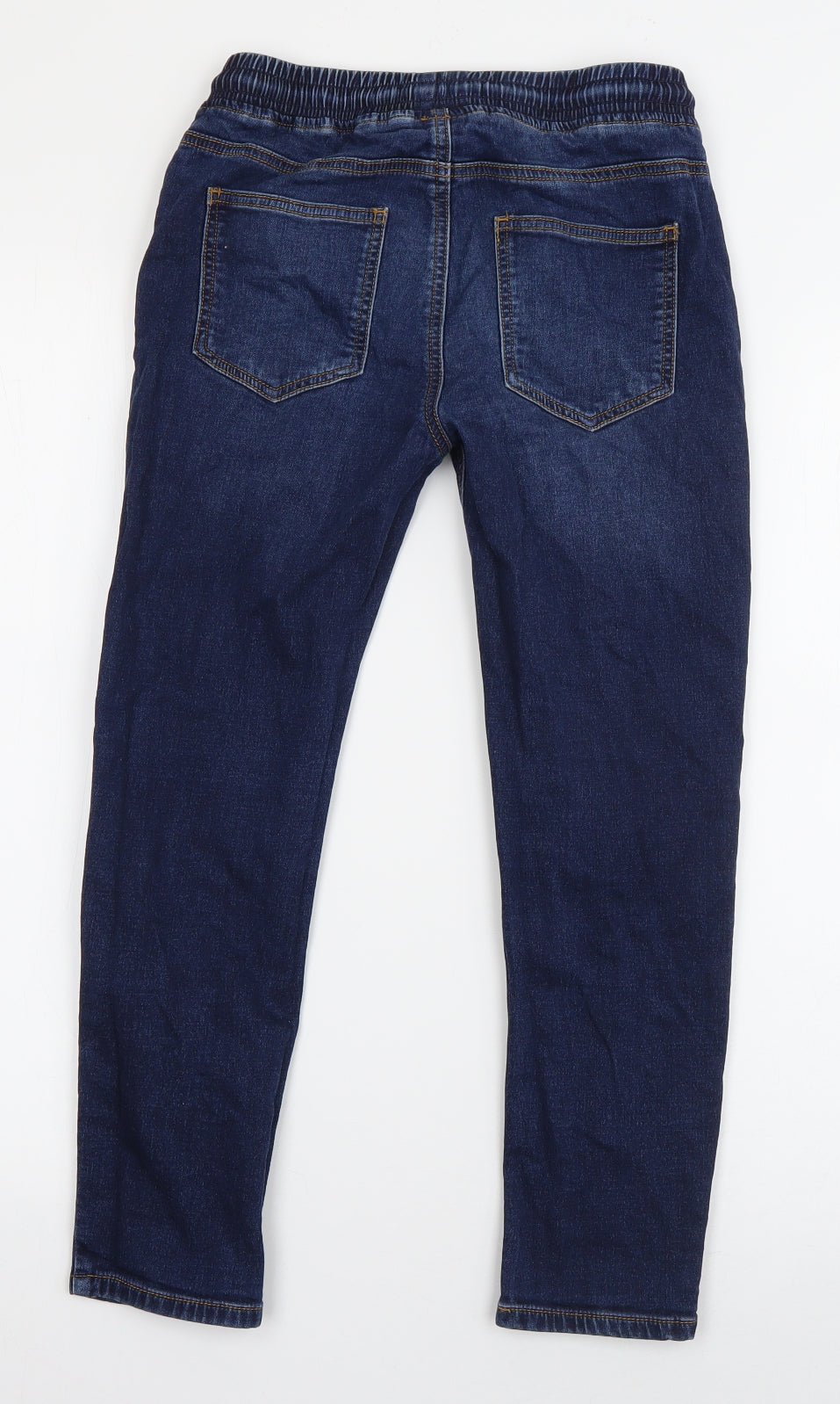 NEXT Boys Blue  Cotton Straight Jeans Size 10 Years  Regular Drawstring - Distressed