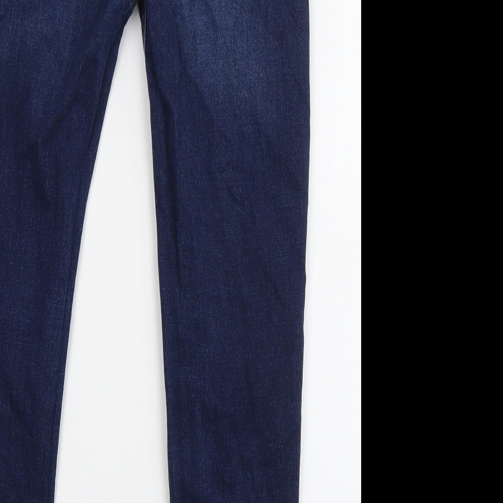 NEXT Boys Blue  Cotton Straight Jeans Size 10 Years  Regular Drawstring - Distressed