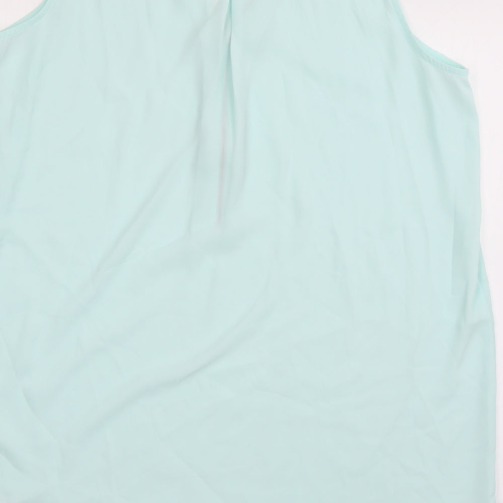 F&F Womens Blue  Polyester Basic Blouse Size 20 Scoop Neck