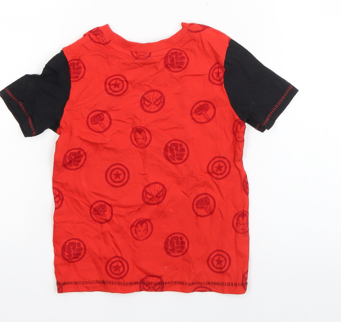 George Boys Red  Cotton Basic T-Shirt Size 2-3 Years Round Neck Pullover - Spiderman