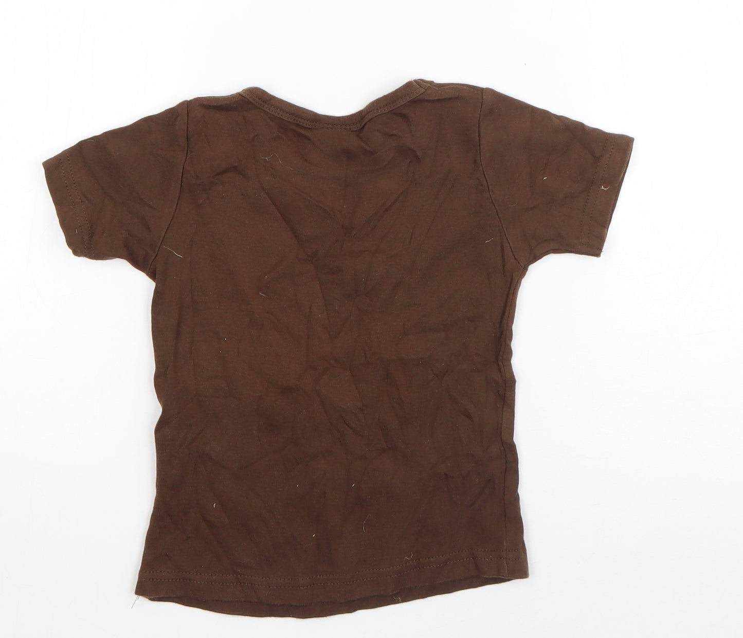 Logoshirt Boys Brown  Cotton Basic T-Shirt Size 2-3 Years Round Neck Pullover - Iron Man