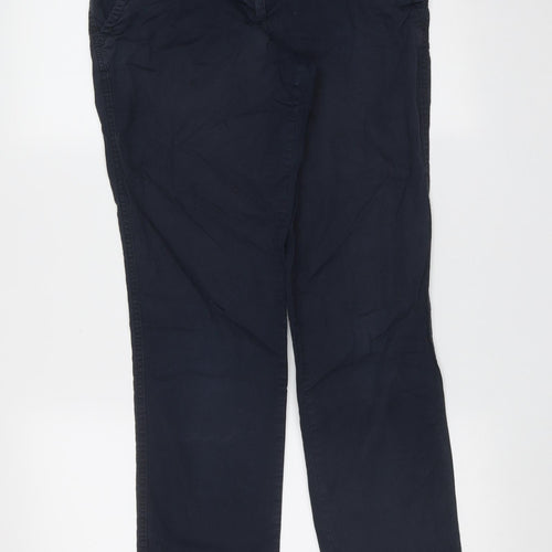 F&F Womens Blue  Cotton Trousers  Size 6 L29 in Regular Zip