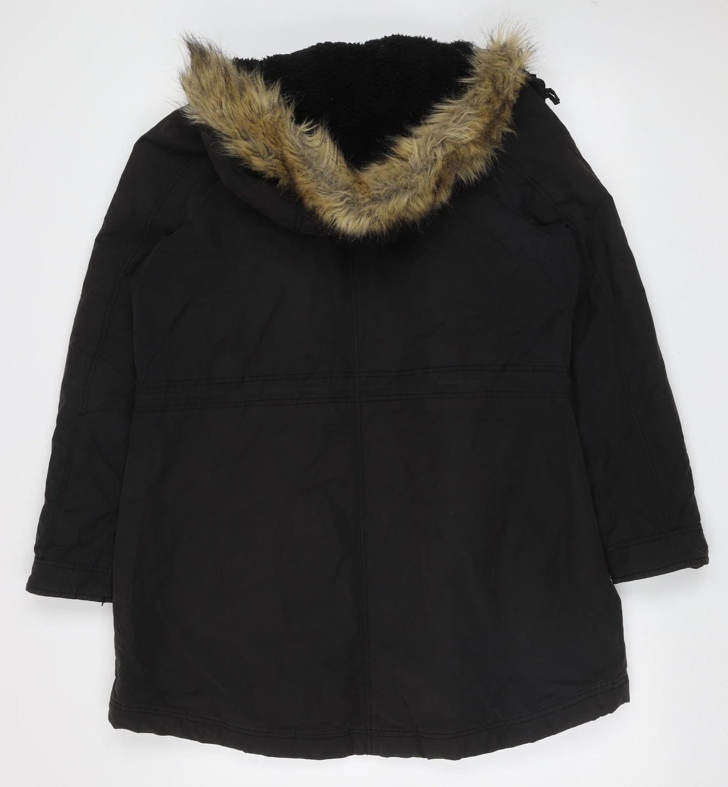 George Womens Black   Parka Jacket Size 14  Zip