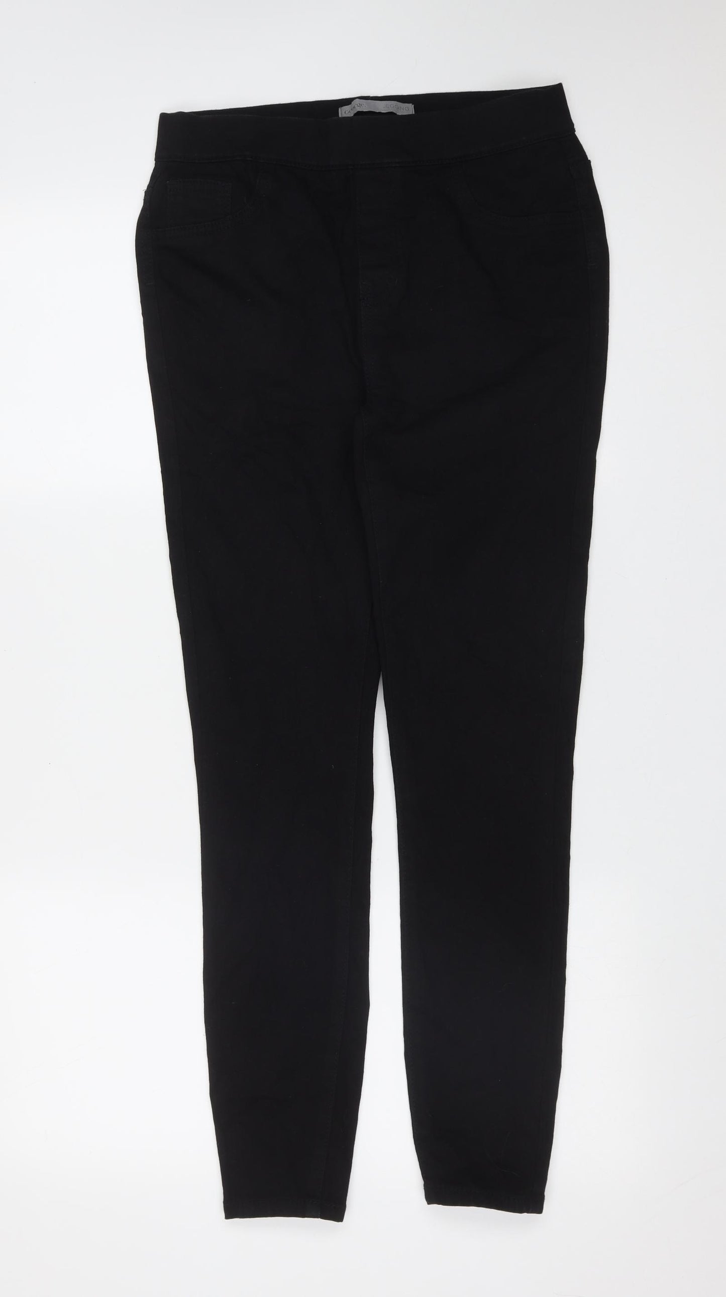 George Womens Black  Cotton Jegging Jeans Size 10 L28 in Extra-Slim