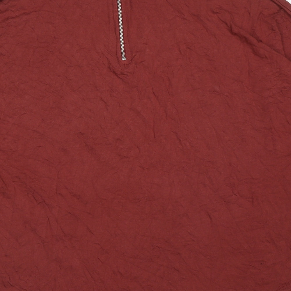 Select Womens Red  Viscose Basic T-Shirt Size 10 Round Neck - burgundy