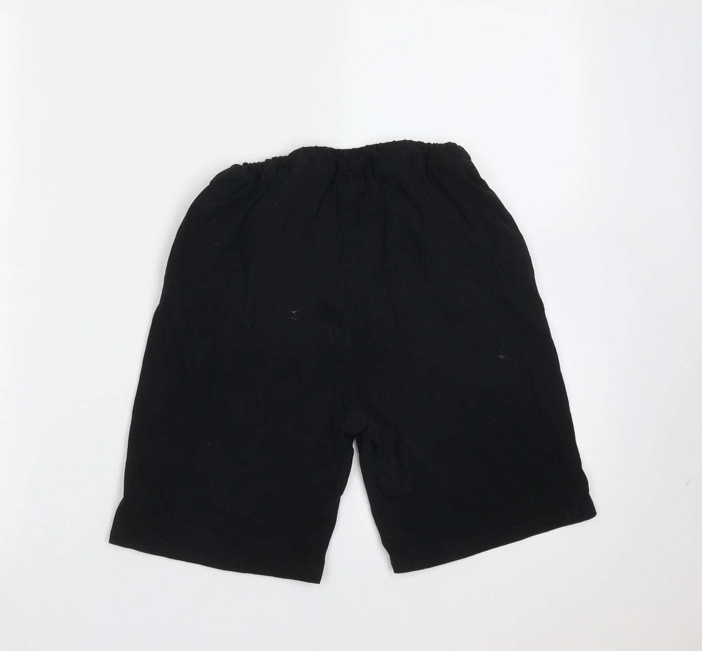 SheIn Girls Black  Cotton Bermuda Shorts Size 10 Years  Regular