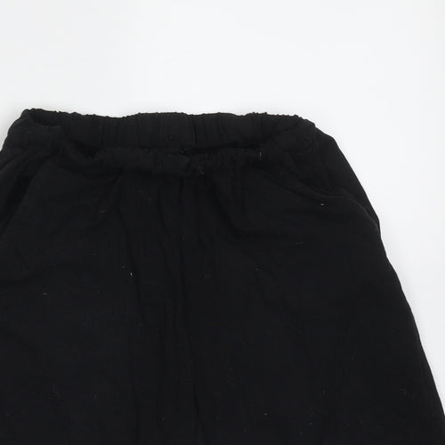 SheIn Girls Black  Cotton Bermuda Shorts Size 10 Years  Regular
