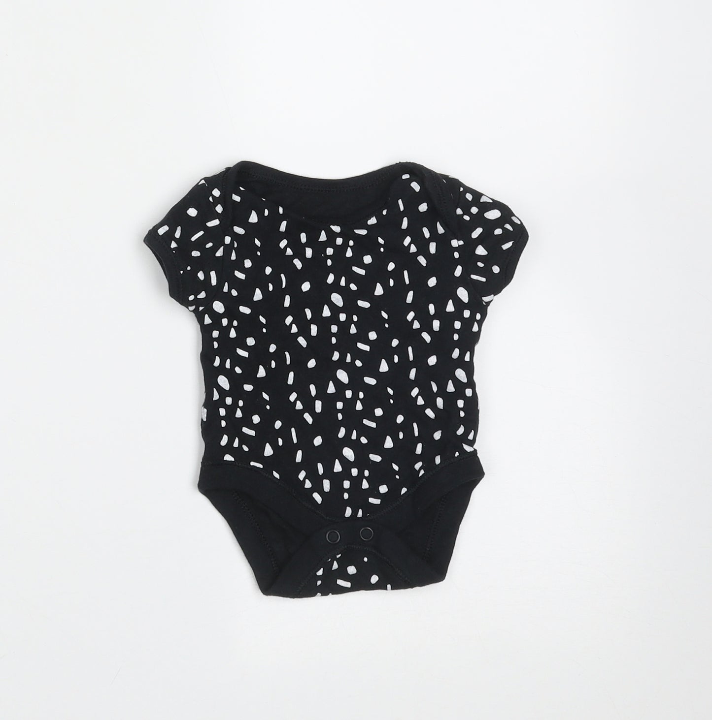 Primark Baby Black Geometric Cotton Babygrow One-Piece Size Newborn