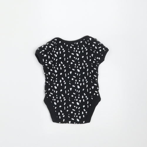 Primark Baby Black Geometric Cotton Babygrow One-Piece Size Newborn