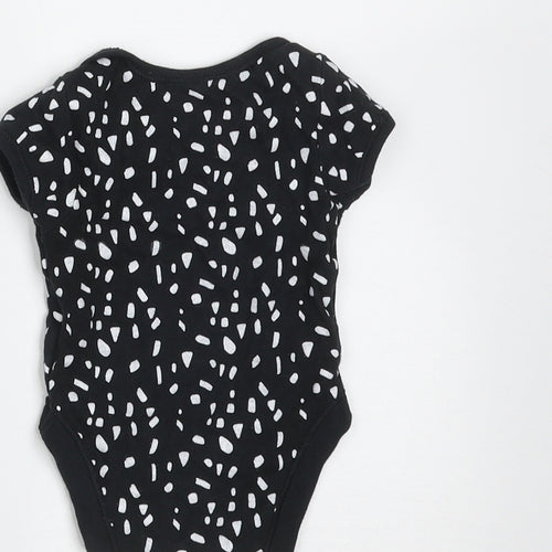 Primark Baby Black Geometric Cotton Babygrow One-Piece Size Newborn