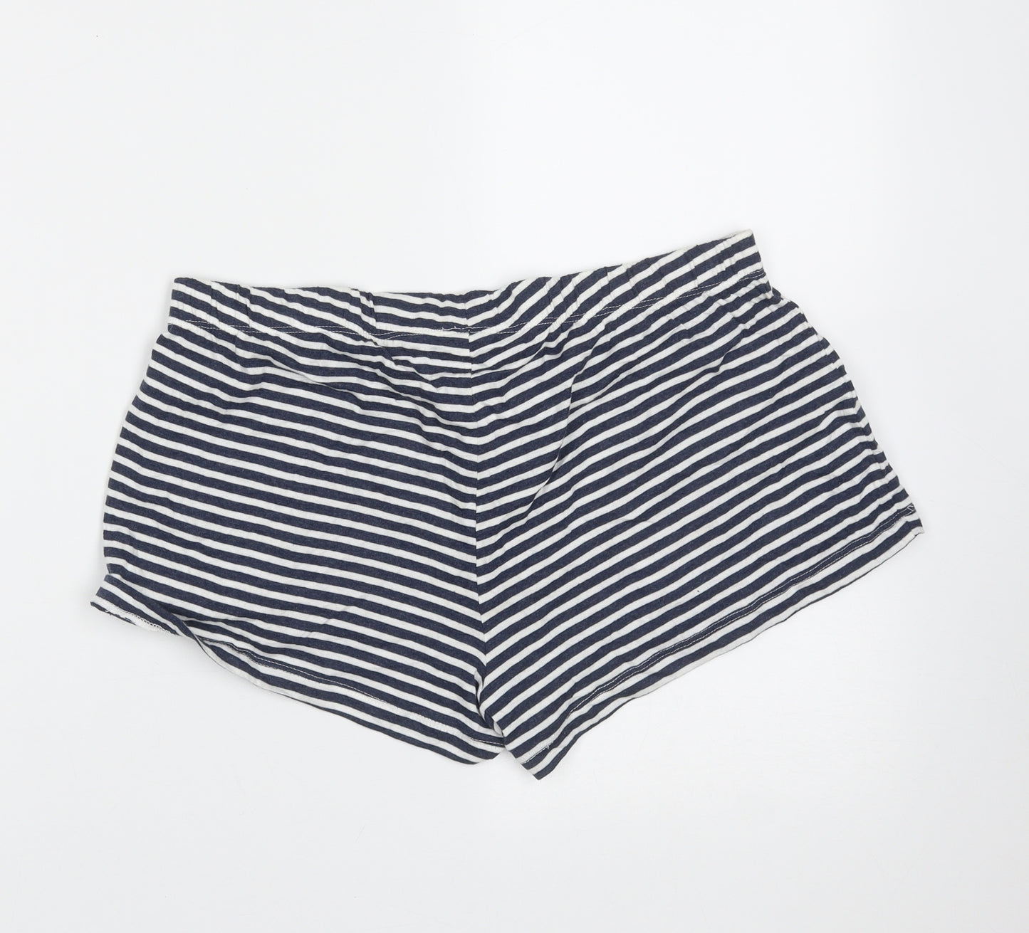 Primark Womens Blue Striped Cotton  Sleep Shorts Size S