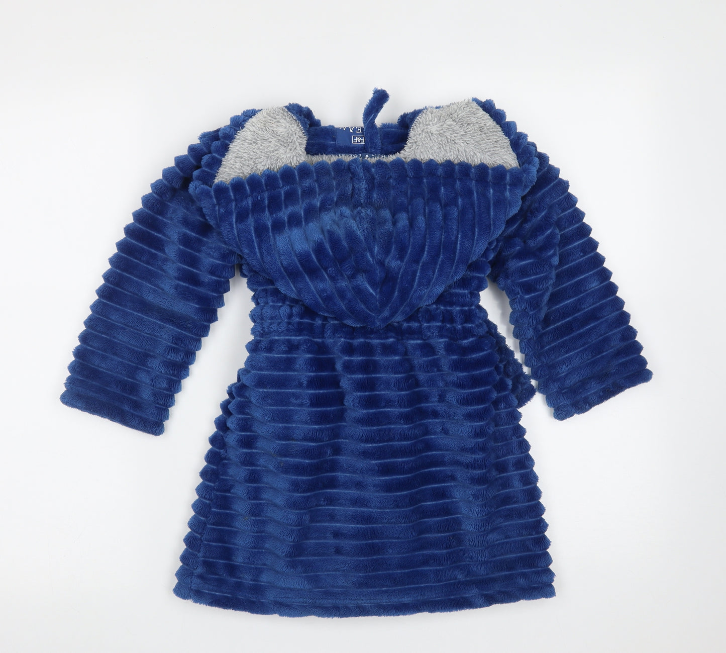 F&F Boys Blue Striped Polyester  Robe Size 3-4 Years  Tie