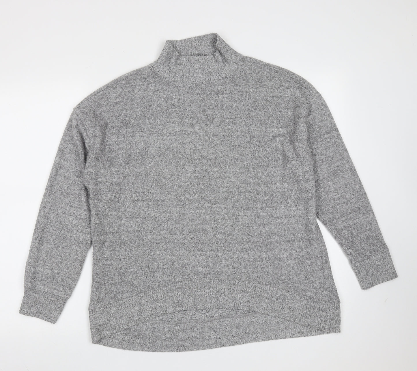 New Look Womens Grey Round Neck  Viscose Pullover Jumper Size M