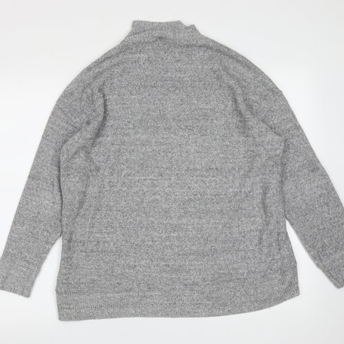 New Look Womens Grey Round Neck  Viscose Pullover Jumper Size M