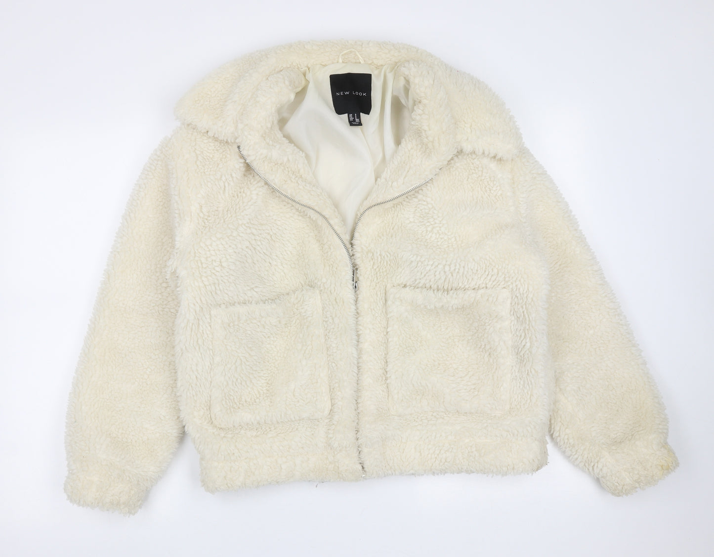 New Look Womens Ivory   Jacket  Size S  Zip