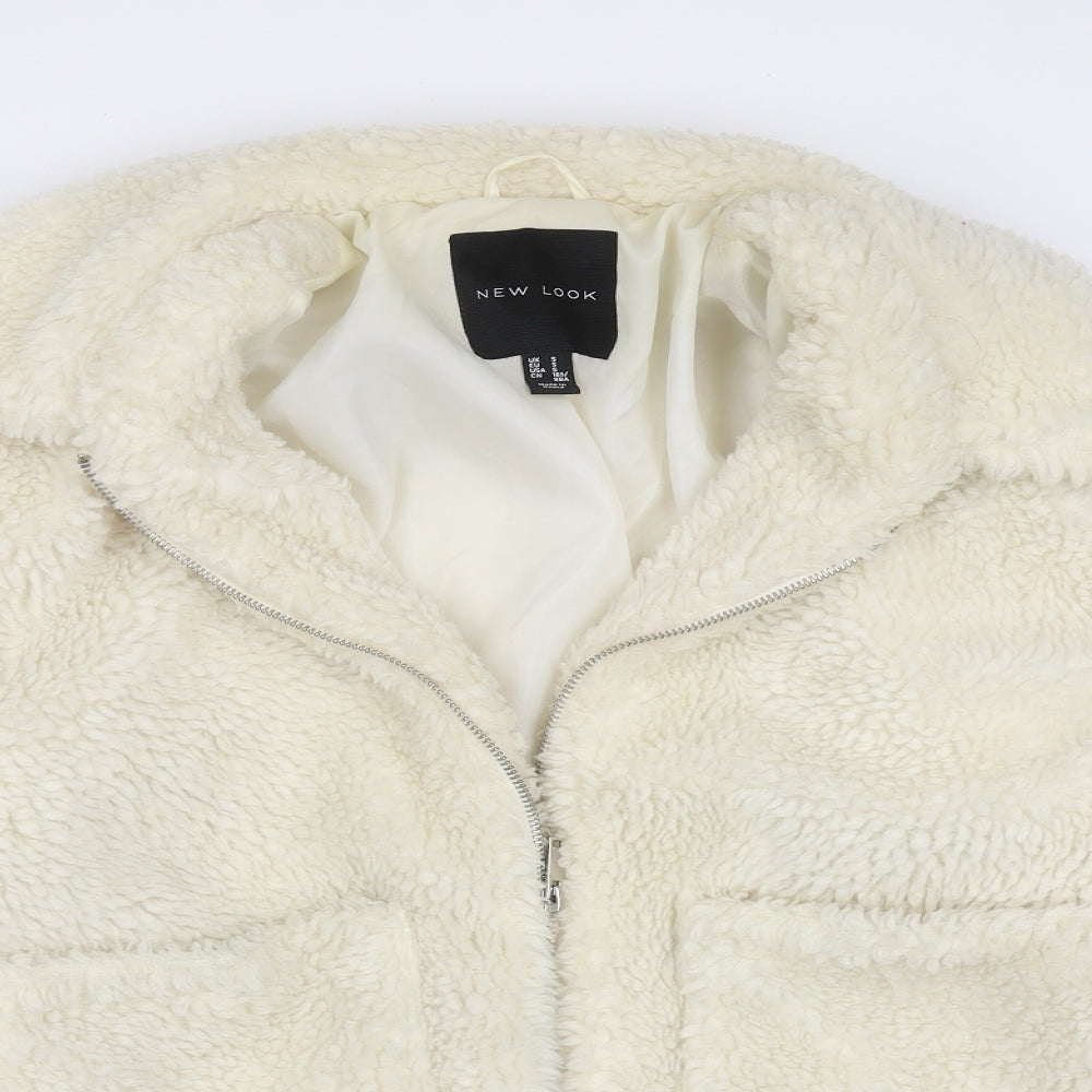New Look Womens Ivory   Jacket  Size S  Zip