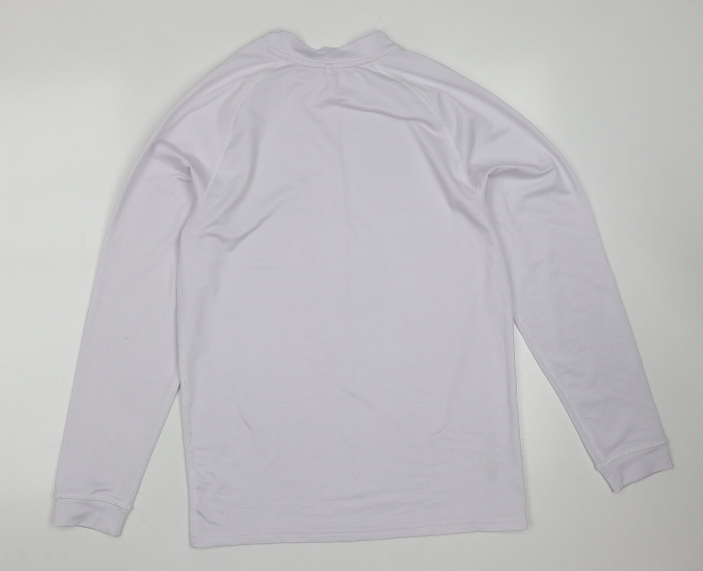 Crane Mens White  Polyester Blend Basic T-Shirt Size S Round Neck