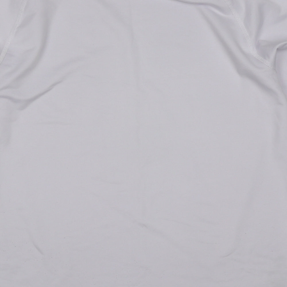 Crane Mens White  Polyester Blend Basic T-Shirt Size S Round Neck