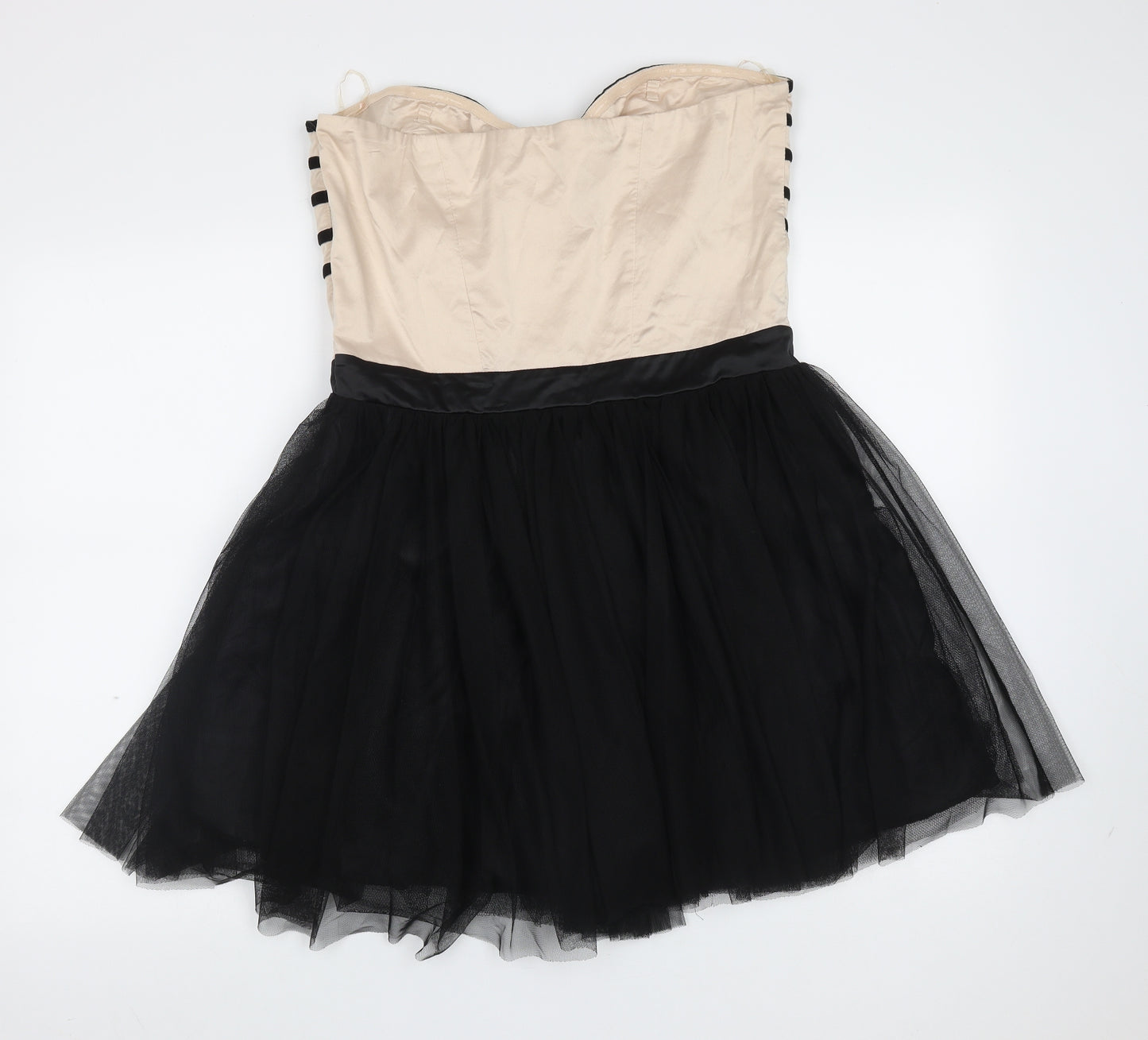 Lipsy Womens Black  Polyester Fit & Flare  Size 16  Sweetheart