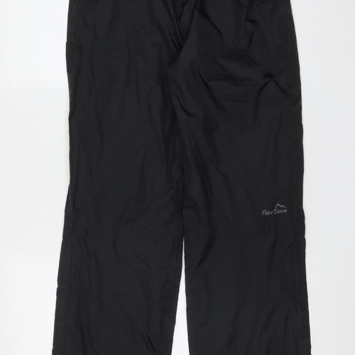 Peter Storm Mens Black  Polyamide  Trousers Size XS L31 in Regular Drawstring