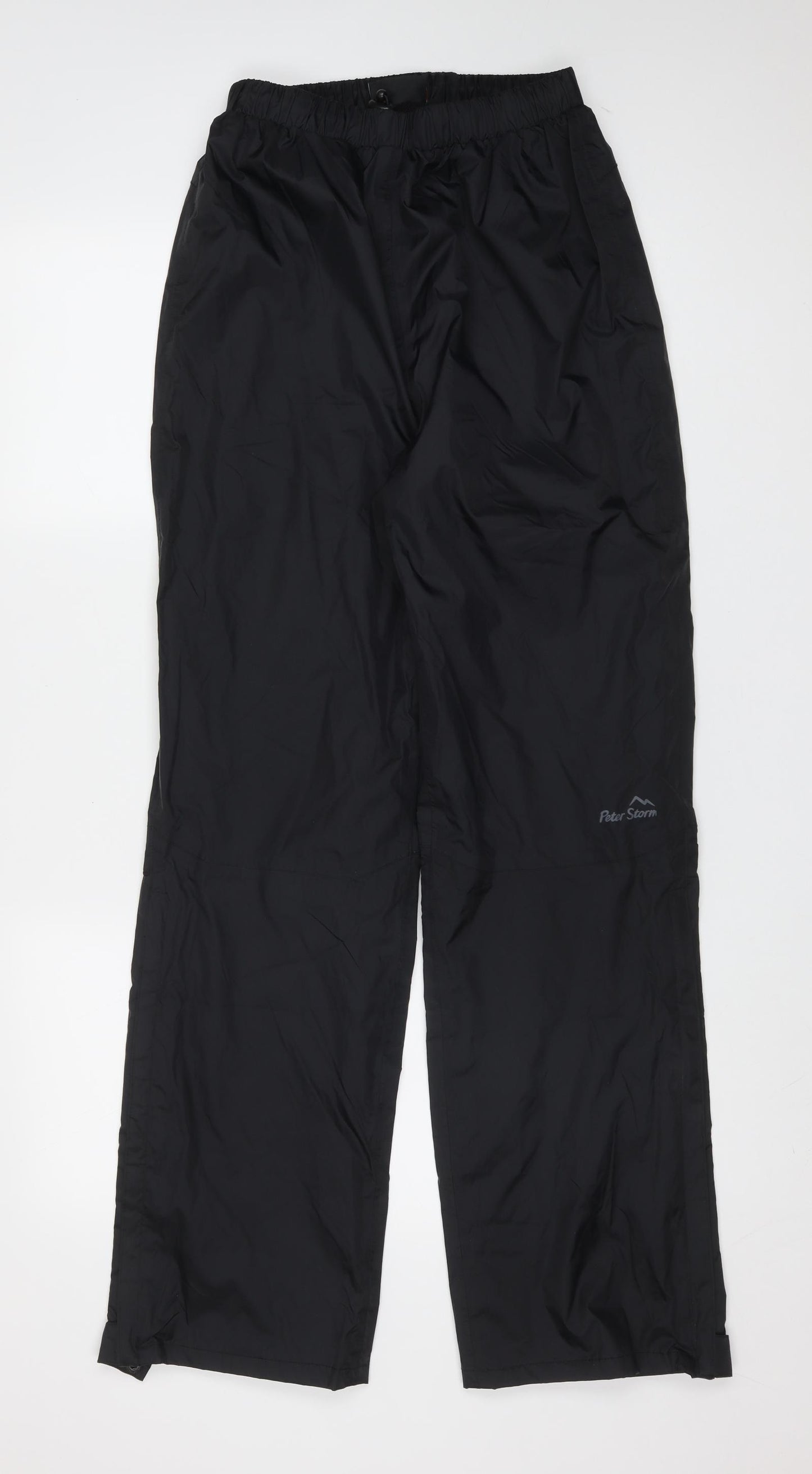 Peter Storm Mens Black  Polyamide  Trousers Size XS L31 in Regular Drawstring