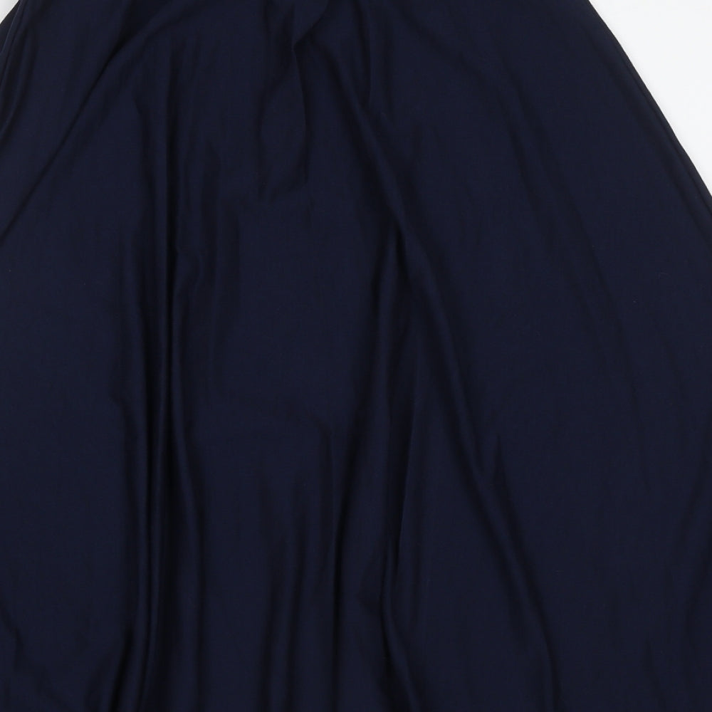 Marks and Spencer Womens Blue  Polyester A-Line Skirt Size 10