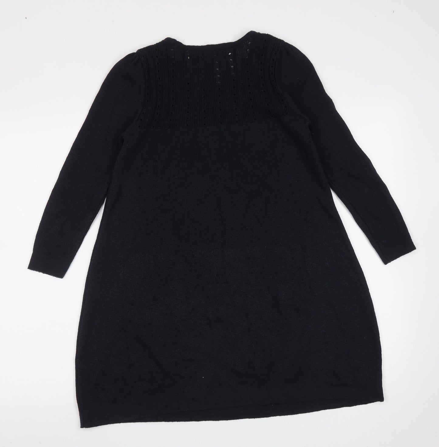 River Island Womens Blue  Acrylic Jumper Dress  Size 8  Round Neck