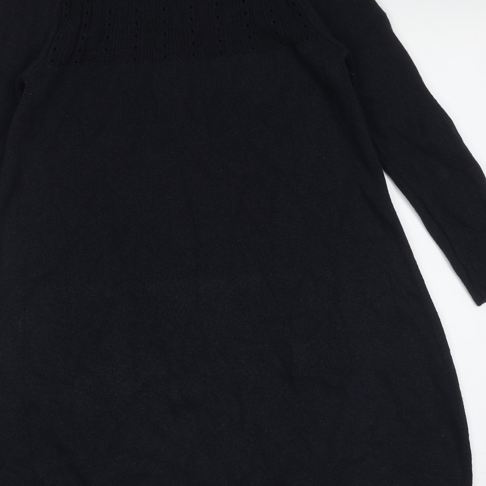 River Island Womens Blue  Acrylic Jumper Dress  Size 8  Round Neck
