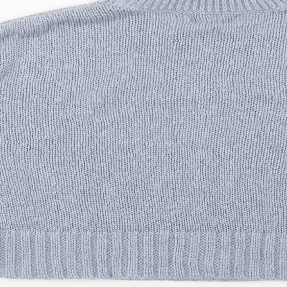 New Look Womens Blue Crew Neck  Acrylic Pullover Jumper Size M
