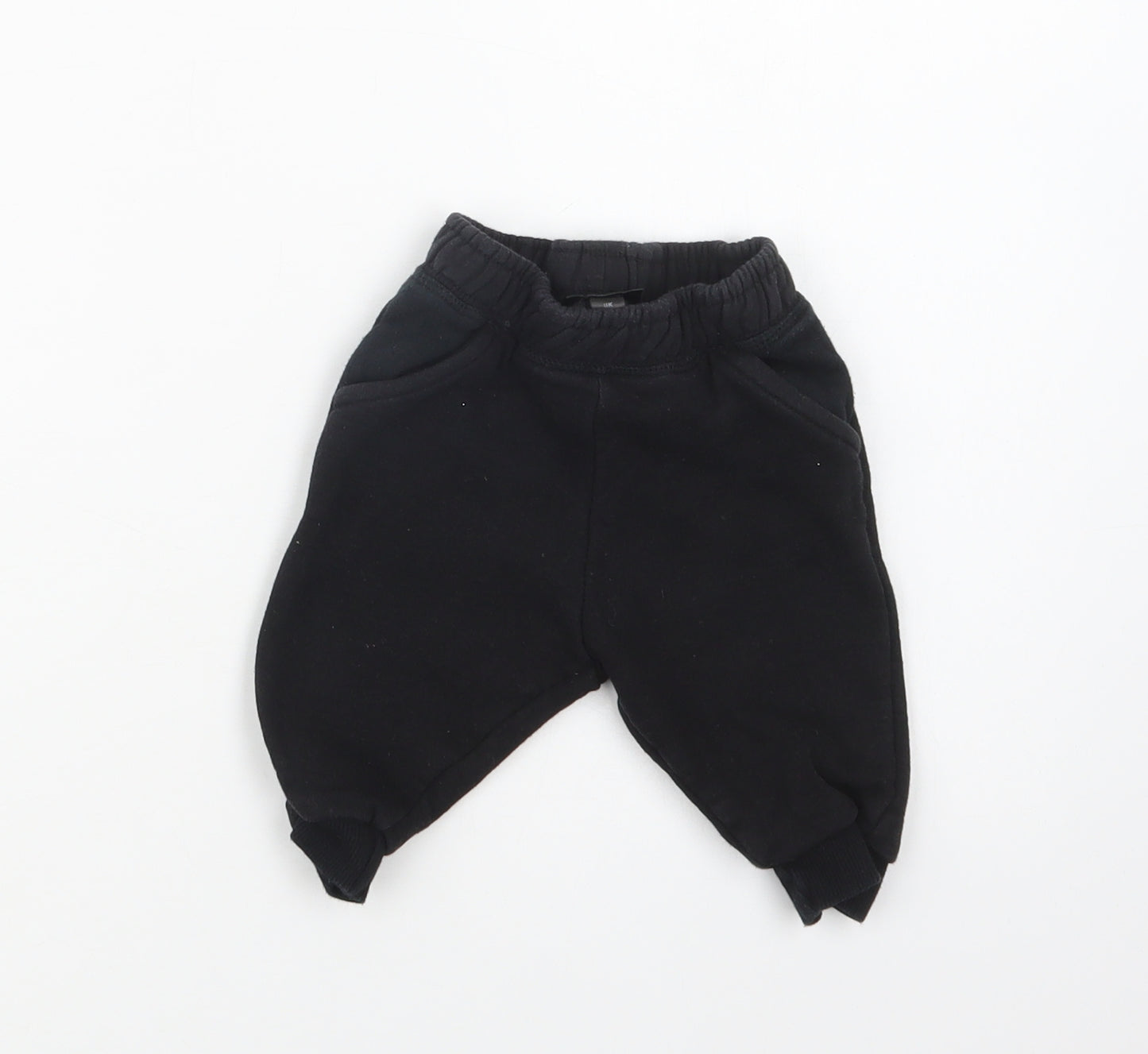 Firetrap Baby Black  Cotton Jogger Trousers Size 0-3 Months