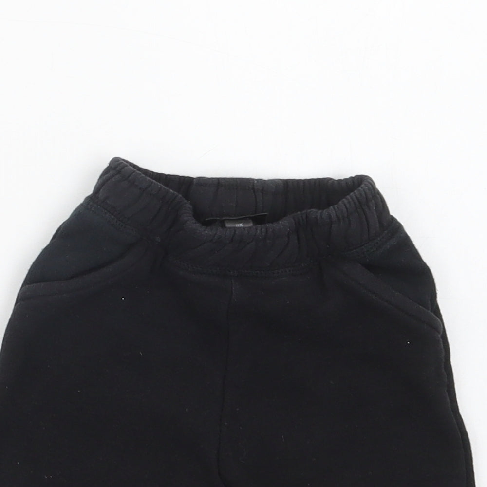 Firetrap Baby Black  Cotton Jogger Trousers Size 0-3 Months