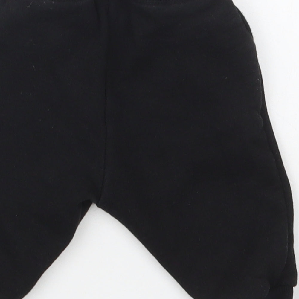 Firetrap Baby Black  Cotton Jogger Trousers Size 0-3 Months