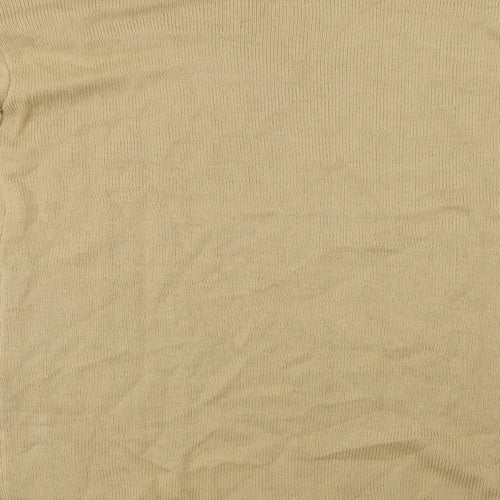SheIn Womens Beige Crew Neck  Acrylic Tunic Jumper Size L