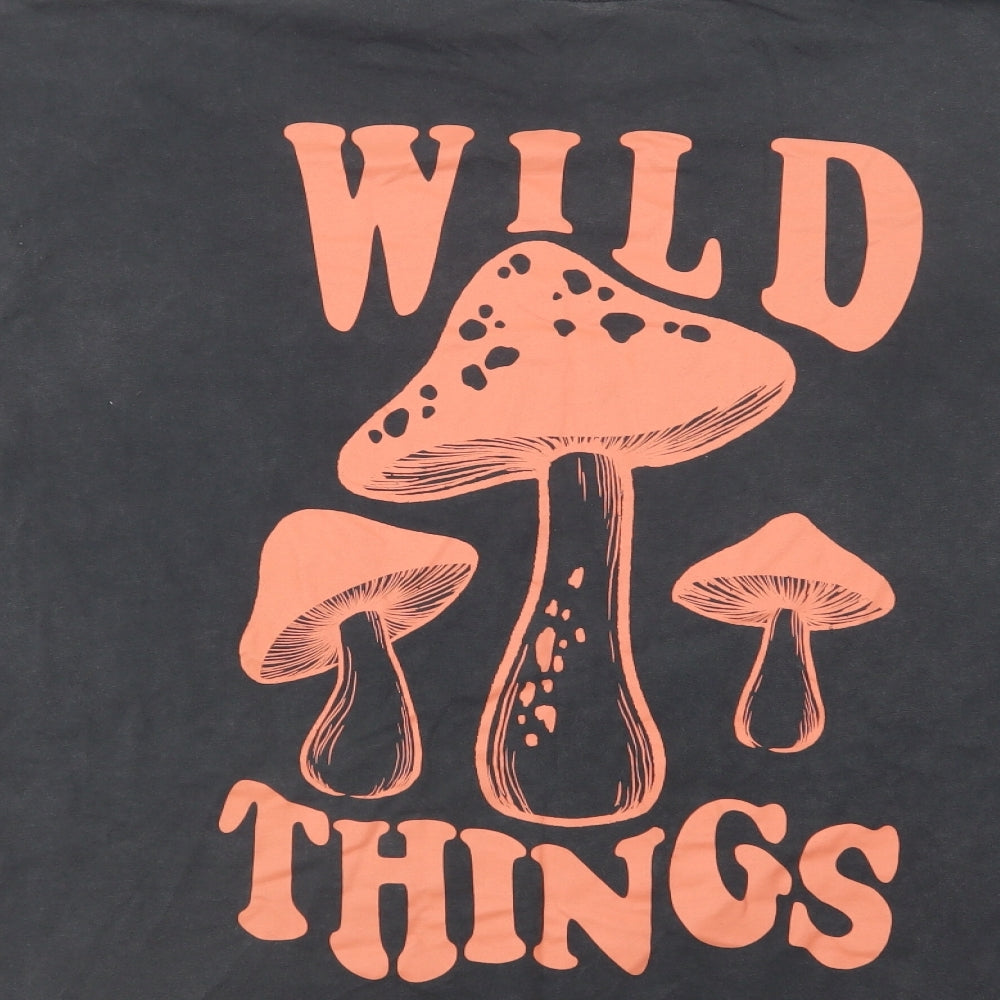 ASOS Womens Grey  Cotton Basic T-Shirt Size 18 Crew Neck